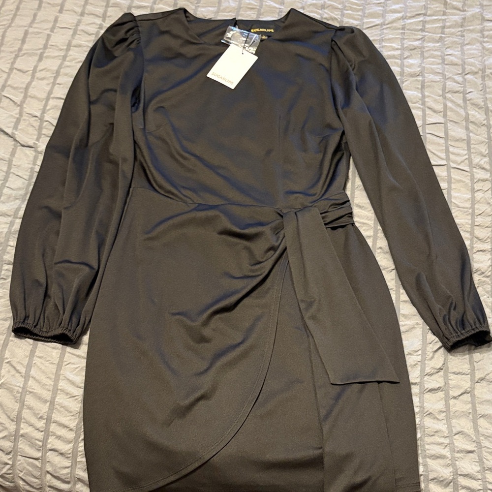 Sugarlips Asymmetrical Black Dress